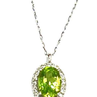 0184 - platinum tanzania diamond necklace